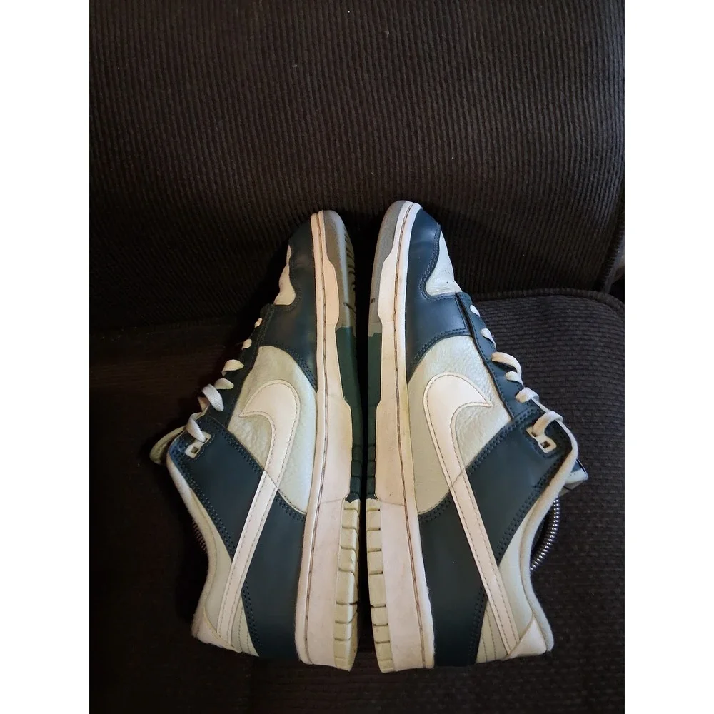 Nike Dunk Low Dark Teal Sail White Sneakers FB8896-300 Mens Size 10 Low Top Shoe